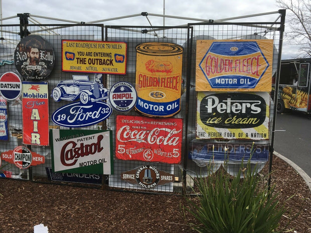 Ampol Motor Oil metal tin sign bar garage