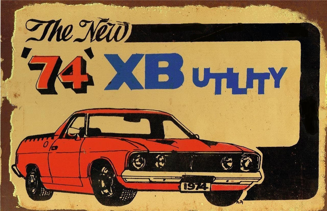 74 xb ute Metal Sign 20 x 30 cm free post - TinSignFactoryAustralia