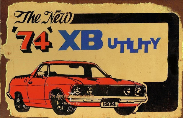 THE NEW 74 XB UTILITY Retro Rustic Look Vintage Tin Metal Sign Man Cave, Shed-Garage, and Bar
