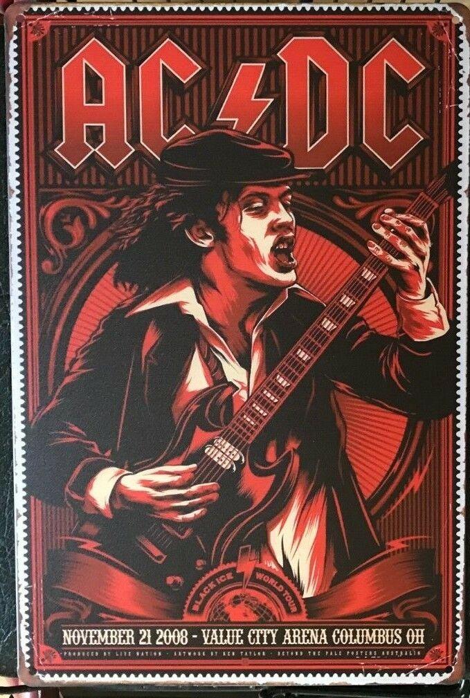 ACDC Rustic Look Vintage Tin Metal Sign Man Cave, Shed-Garage and Bar Sign - Tin Sign Factory Australia