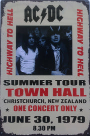 AC/DC Memorabilia Garage Rustic Vintage Metal Tin Signs Man Cave Shed and Bar Sign