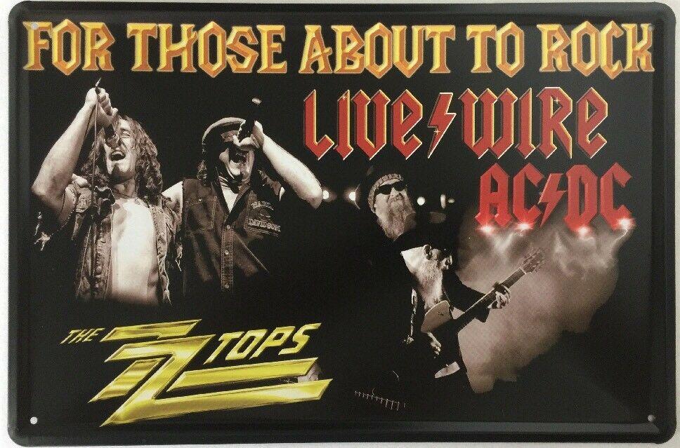 AC/DC Memorabilia Garage Rustic Vintage Metal Tin Signs Man Cave Shed and Bar Sign - Tin Sign Factory Australia