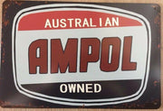 AMPLO Tin Metal Sign Rustic Vintage Look .. MAN CAVE . brand new. AU SELLER