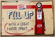AMPOL FILL UP 20x30 CM Sign | Screen Printed By AUSTRALIAN COMPANY