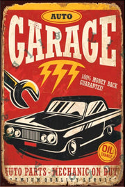 AUTO GARAGE Rustic Look Vintage Shed-Garage and Bar Man Cave Tin Metal Sign