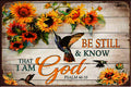 BE STILL I AM GOD Vintage Retro Rustic Wall Bar Pub Plaques Man Cave Metal Sign