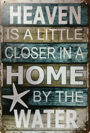 BEACH Tin Metal Sign VINTAGE RETRO Rustic Look .. MAN CAVE PUB GARAGE CAFE