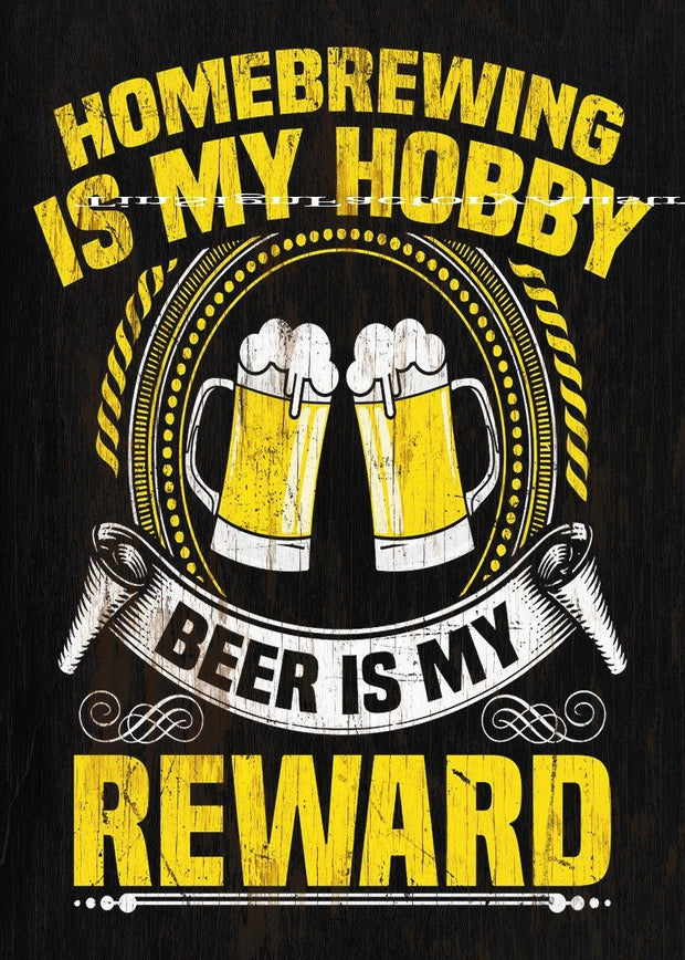 BEER IS MY REWARD Funny Tin Metal Sign Man Cave, Shed-Garage & Bar Sign