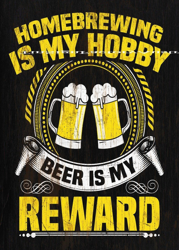 BEER IS MY REWARD Funny Tin Metal Sign Man Cave, Shed-Garage & Bar Sign