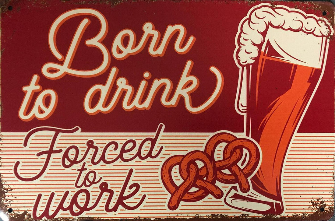 BEER GARAGE Rustic Look Vintage Metal Tin Signs Man Cave, Shed and Bar Sign - Tin Sign Factory Australia