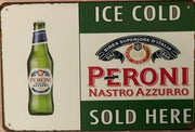 BEER PERONI TIN Garage Rustic Look Vintage Tin Signs Man Cave, Shed and Bar SIGN