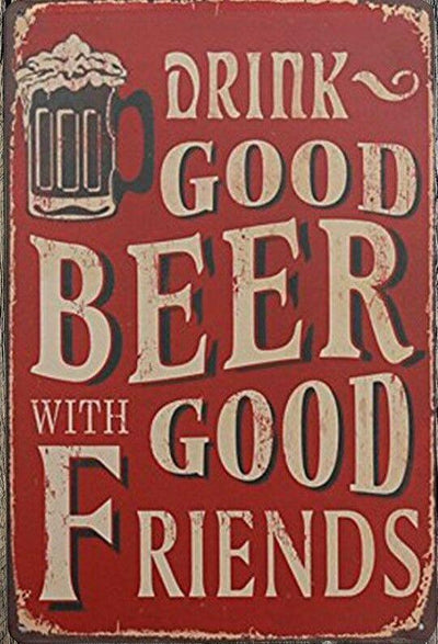 BEER Rustic Vintage Retro Tin Signs Man Cave, Shed and Bar -Garage Sign