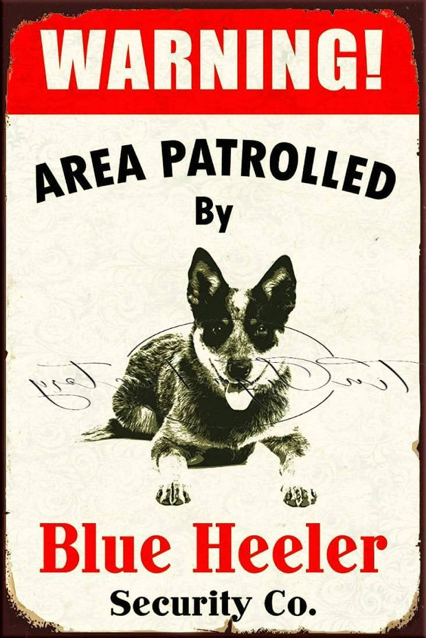 BLUE HEELER Retro/ Vintage Tin Metal Sign, Wall Art Home Décor, Shed-Garage, and Bar