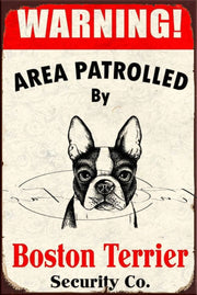 BOSTON TERRIER Retro/ Vintage Tin Metal Sign, Wall Art Home Décor, Shed-Garage, and Bar