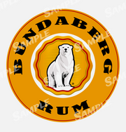 BUNDABERG RUM Retro/ Vintage Round Tin Metal Sign Man Cave, Wall Home Décor, Shed-Garage, and Bar