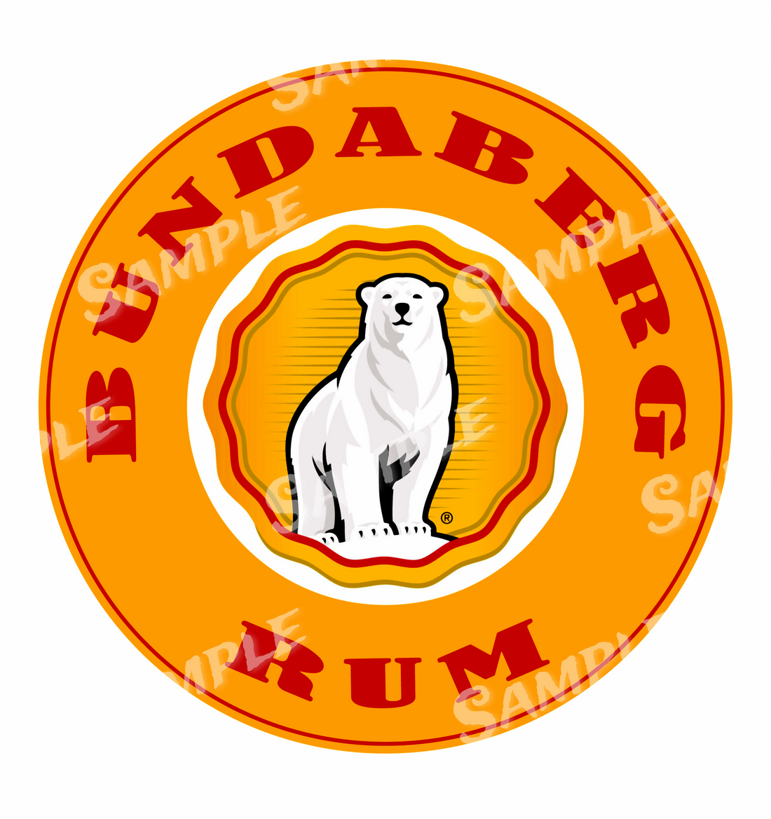 BUNDABERG RUM RED Retro/ Vintage Round Metal Sign Man Cave, Wall Home Décor, Shed-Garage, and Bar
