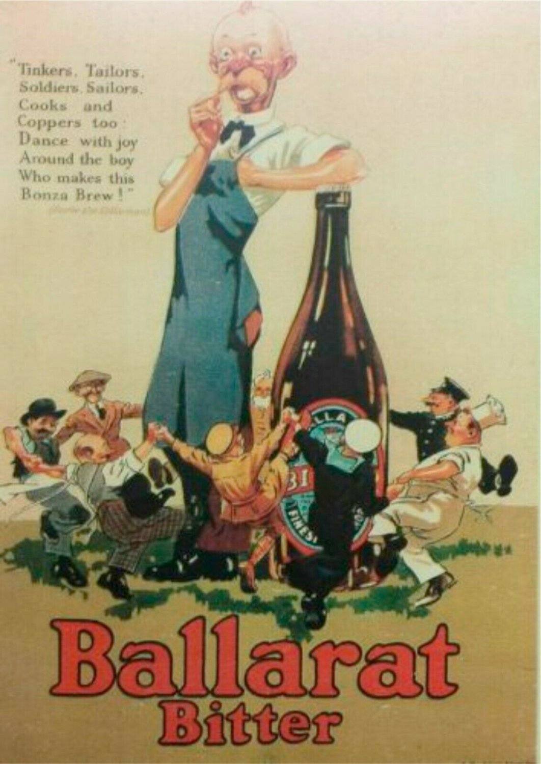 Ballarat Bitter Man Cave tin metal sign MAN CAVE brand new - Tin Sign Factory Australia