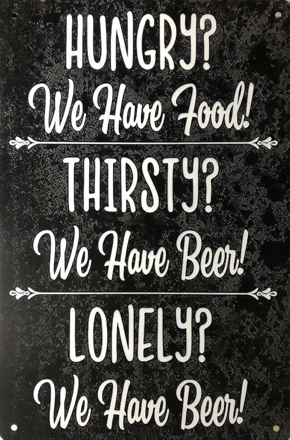 Beer Garage Rustic Look Vintage Metal Tin Signs Man Cave, Shed and Bar Sign - Tin Sign Factory Australia