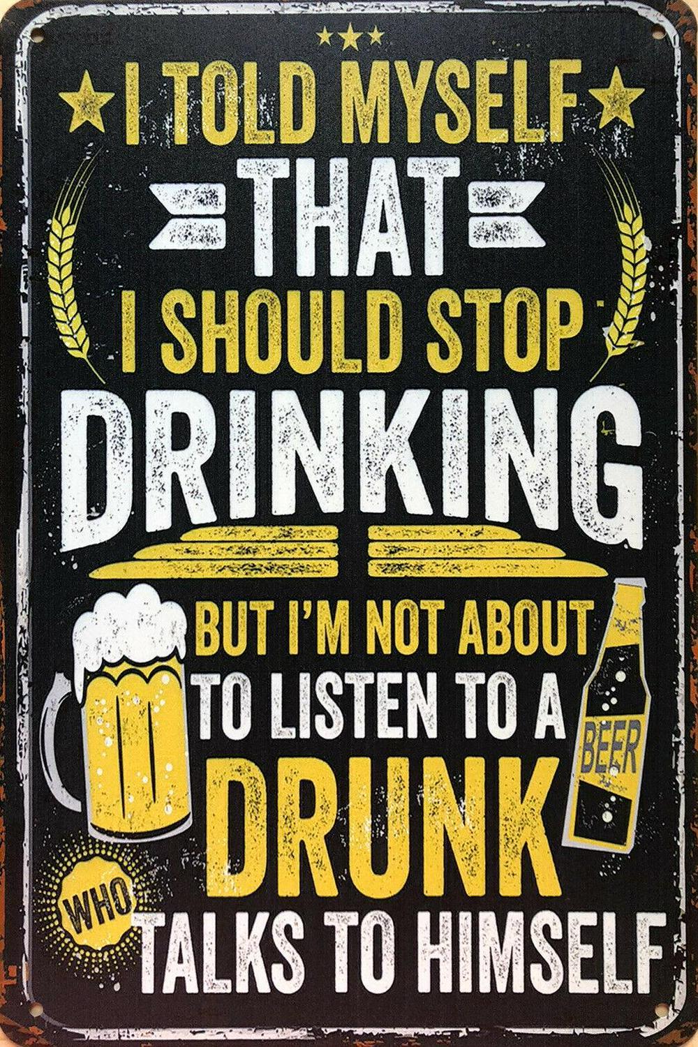 Beer Garage Rustic Look Vintage Metal Tin Signs Man Cave, Shed and Bar