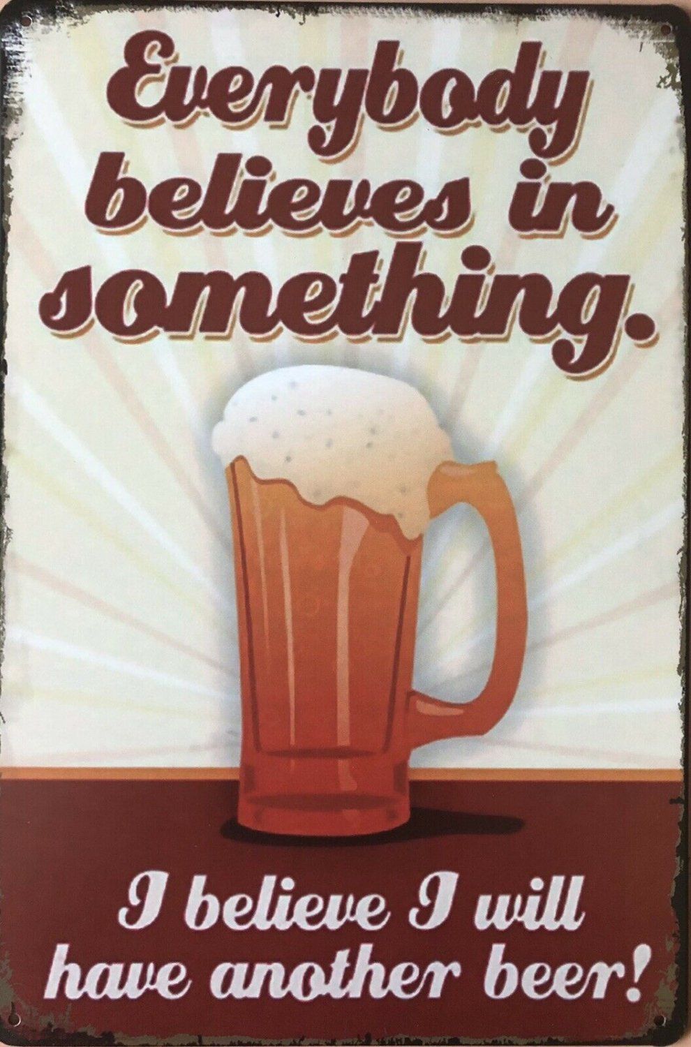 Beer Garage Rustic Look Vintage Metal Tin Signs Man Cave, Shed and Bar Sign - Tin Sign Factory Australia