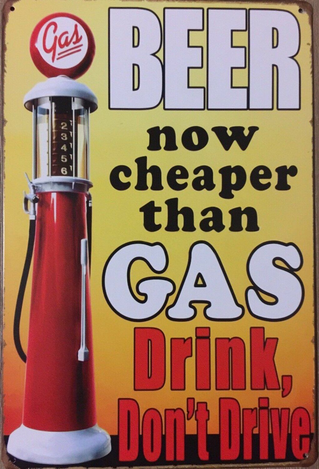 Beer Rustic Look Vintage Garage Metal Tin Signs Man Cave, Shed and Bar Sign - Tin Sign Factory Australia