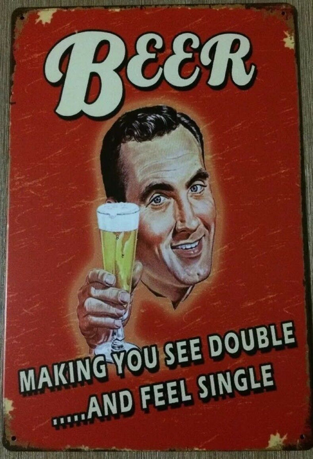 Beer Rustic Retro Vintage Garage Metal Tin Signs Man Cave, Shed and Bar Sign AU