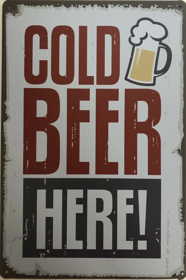 Beer Vintage Rustic Garage Metal Tin Signs Man Cave, Shed and Bar