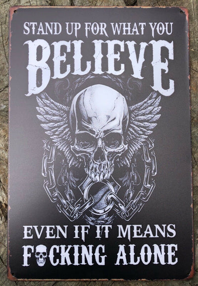 Believe Home Decor Garage Rustic Vintage Metal Tin Signs Man Cave, Shed and Bar