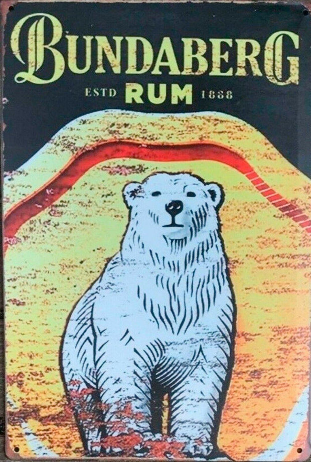 Bundaberg Rum Established 1888 new tin metal sign MAN CAVE