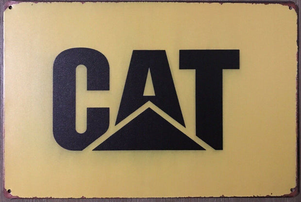 CAT Rustic Garage Retro Metal Tin Signs Man Cave, Shed and Bar Sign