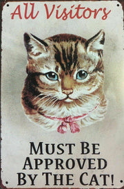 CAT Rustic Look Vintage Tin Metal Sign Man Cave, Shed-Garage and Bar Sign