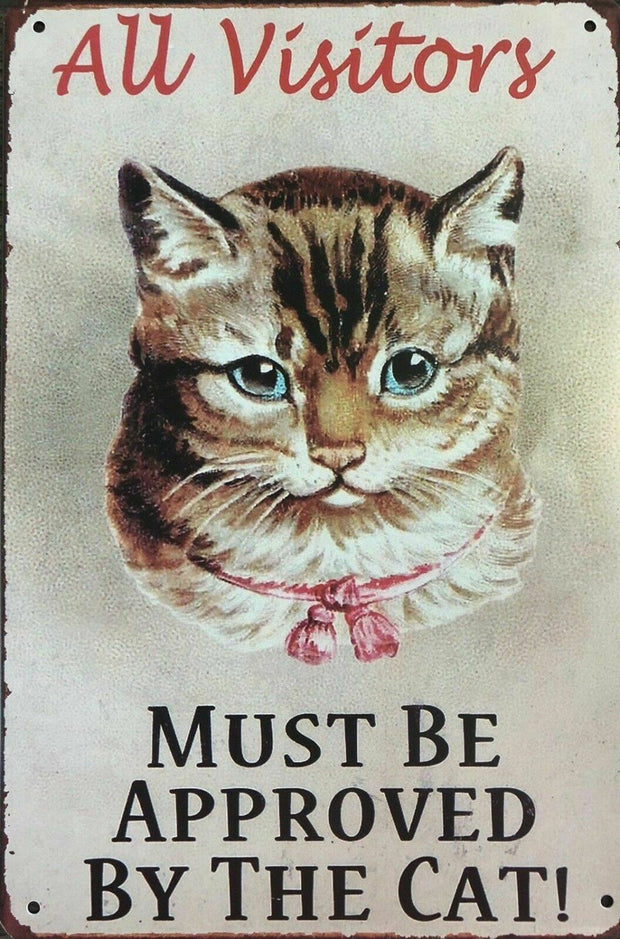 CAT Rustic Look Vintage Tin Metal Sign Man Cave, Shed-Garage and Bar Sign