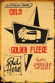 GOLDEN FLEECE SPIRIT Rustic Look Vintage Tin Metal Sign Man Cave, Shed-Garage and Bar