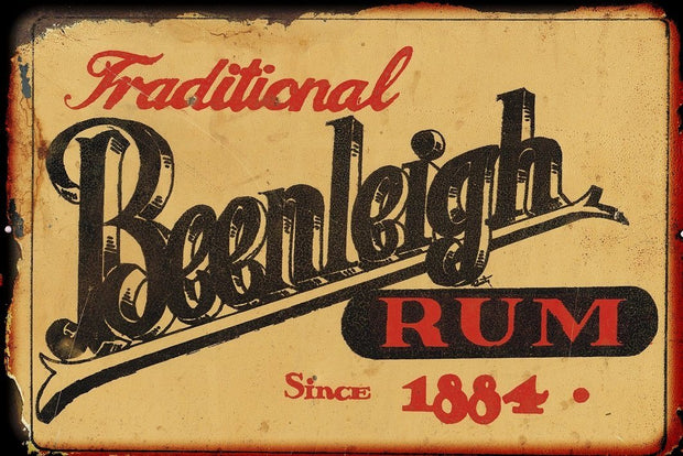 Beenleigh Rum  since 1884 metal sign 20 x 30 cm free postage - TinSignFactoryAustralia