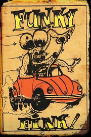 FUNNY FINK Rustic Look Vintage Tin Metal Sign Man Cave, Shed-Garage and Bar