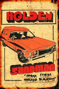 HOLDEN SANDMAN Rustic Look Vintage Tin Metal Sign Man Cave, Shed-Garage and Bar - Tin Sign Factory Australia