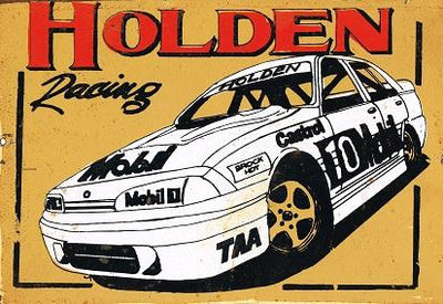 Holden Racing metal sign 20 x 30 cm free postage - TinSignFactoryAustralia
