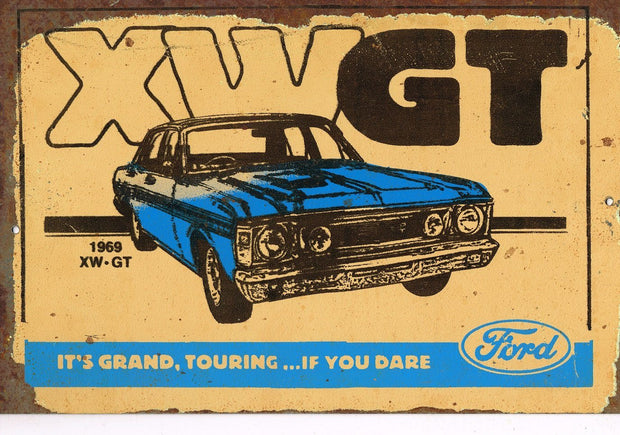 XW  GT  metal sign 20 x 30 cm free postage - TinSignFactoryAustralia