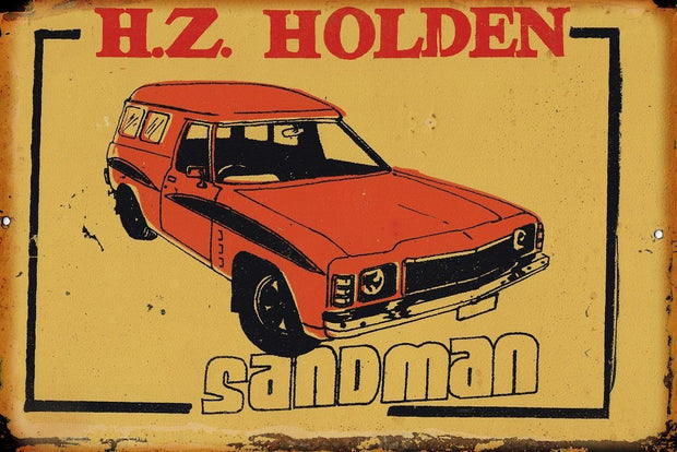 HZ Holden Sandman metal sign 20 x 30 cm free postage - TinSignFactoryAustralia