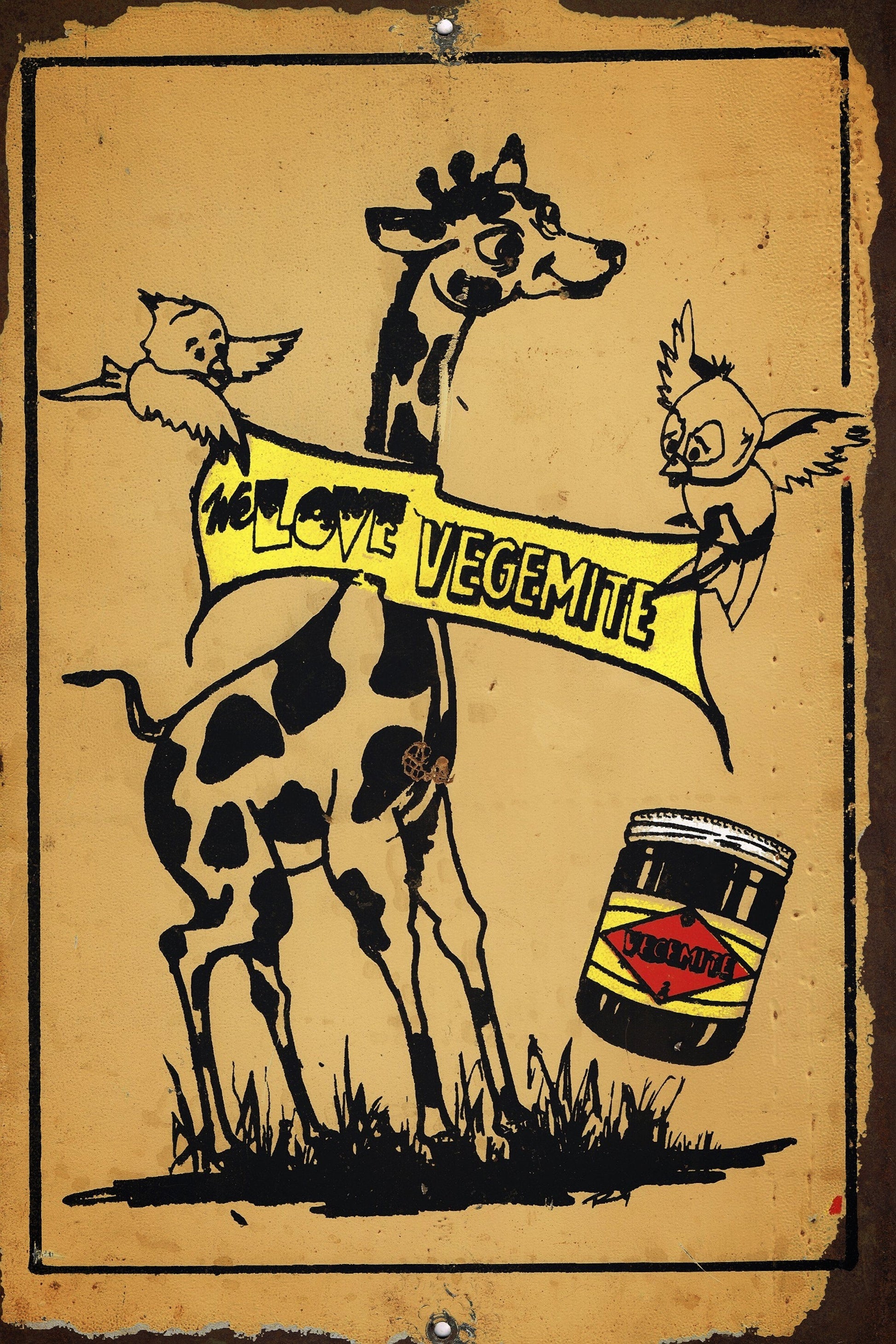 Love Vegemite metal sign 20 x 30 cm free postage - TinSignFactoryAustralia