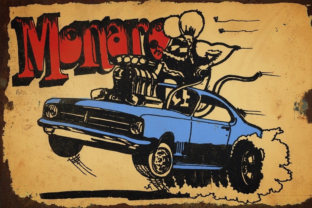 Monaro and the FINK  metal sign 20 x 30 cm free postage - TinSignFactoryAustralia