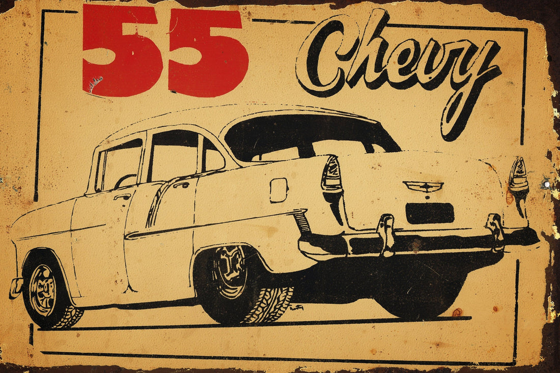 55 chev  metal sign 20 x 30 cm free postage - TinSignFactoryAustralia