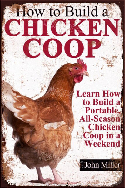 CHICKEN COOP Retro/ Vintage Tin Metal Sign Man Cave, Wall Home Décor, Shed-Garage, and Bar