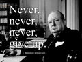 NEVER GIVE UP Retro/Vintage Metal Plaque Sign Style Man Cave Garage - Tin Sign Factory Australia