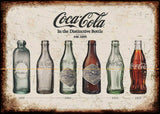 COCA-COLA IN DISTINCTIVE BOTTLE Retro/ Vintage Tin Metal Sign Man Cave, Wall Home Decor, Shed-Garage, and Bar