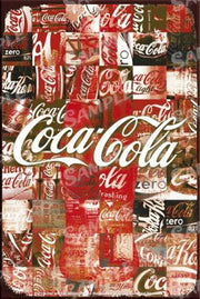 COLA MINI LOGOS Retro/ Vintage Tin Metal Sign Man Cave, Wall Home Puzzled Décor, Shed-Garage, and Bar