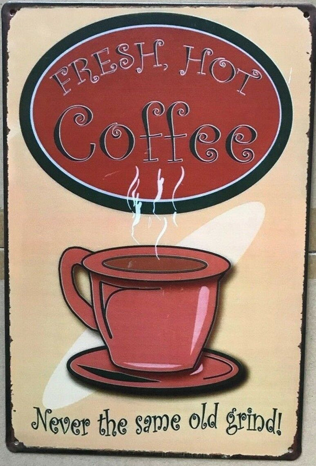 COFFEE BAR Rustic Look Vintage Tin Metal Sign Man Cave, Shed-Garage and Bar Sign