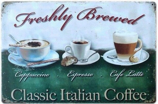 COFFEE Retro Vintage Metal Tin Sign Rustic Look MAN CAVE AU SELLER