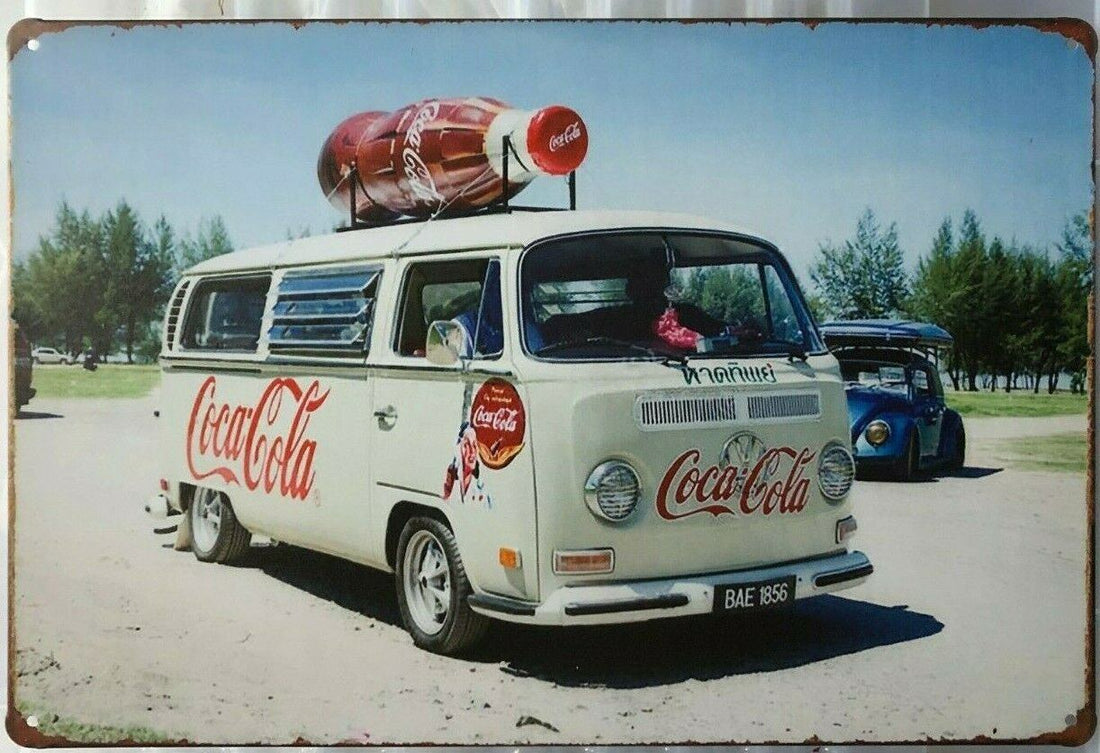 COKE Rustic Look Vintage Tin Metal Sign Man Cave, Shed-Garage and Bar Sign - Tin Sign Factory Australia