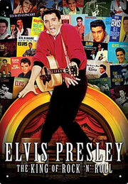 ELVIS PRESLEY RECORD ALBUM COLLAGE Retro Decor Tin Metal Signs